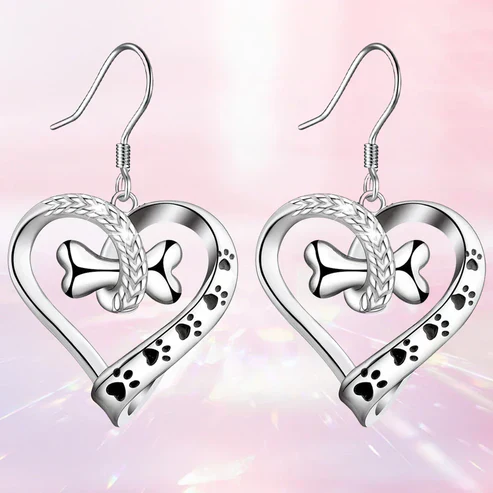 2-Piece Jewelry Set with Paw, Heart & Bone Charms - Image 2
