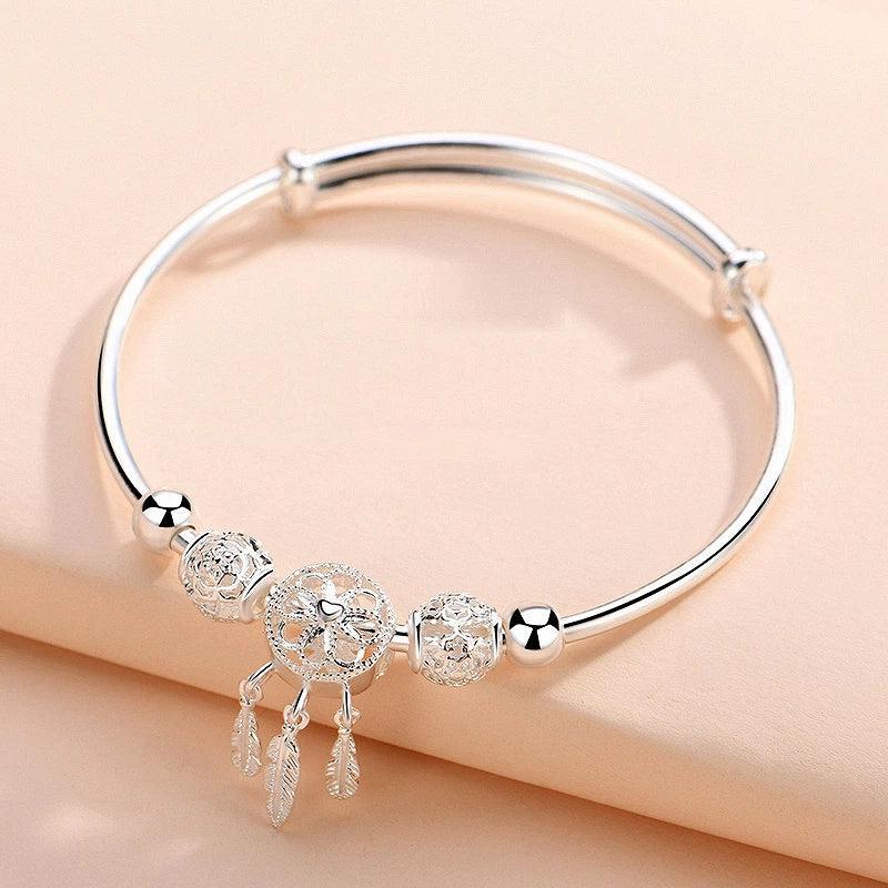 925 Silver Adjustable Dreamcatcher Bracelet - Image 2