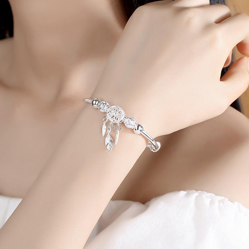 925 Silver Adjustable Dreamcatcher Bracelet - Image 3
