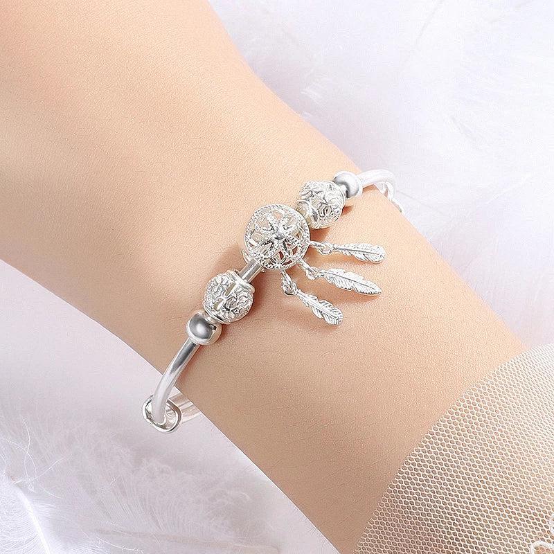 925 Silver Adjustable Dreamcatcher Bracelet - Image 4