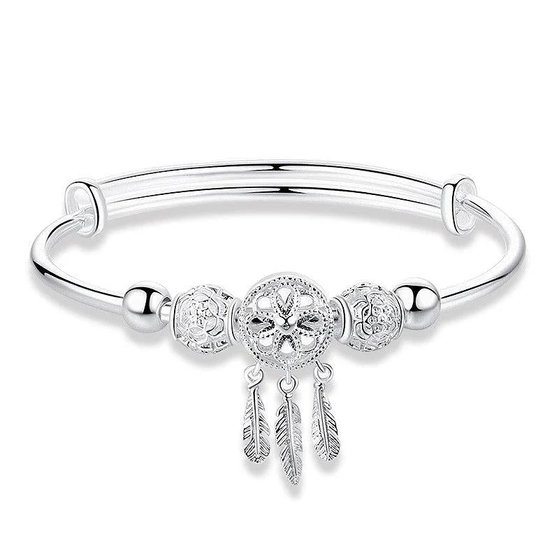 925 Silver Adjustable Dreamcatcher Bracelet - Image 5