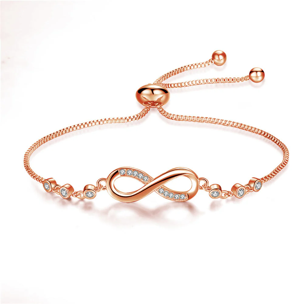 Adjustable Infinity Bracelet in Silver - Image 5
