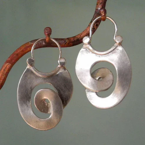 Antique Irregular Form Earrings