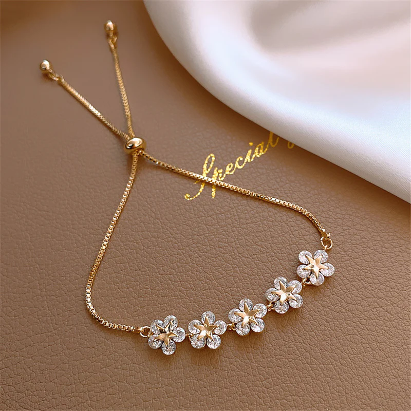 Bracelet Crystal Daisy in Gold - Image 2