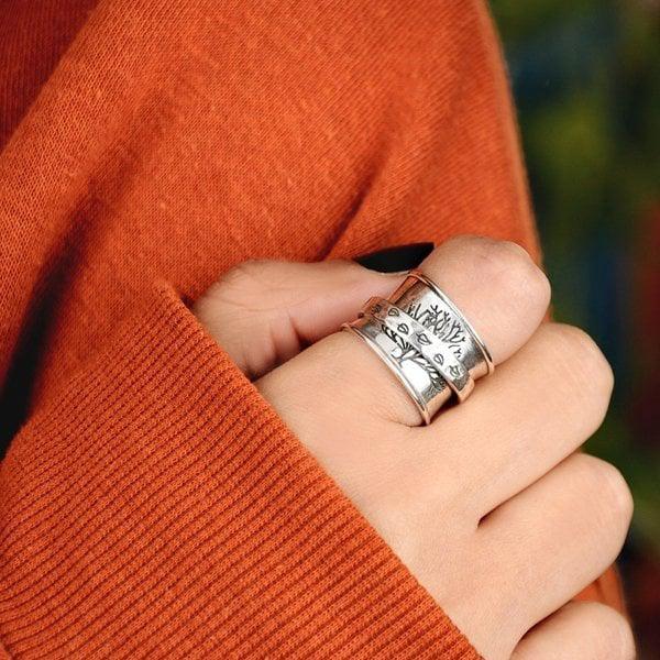 Tree of Life Spinner Meditation Ring - Image 2