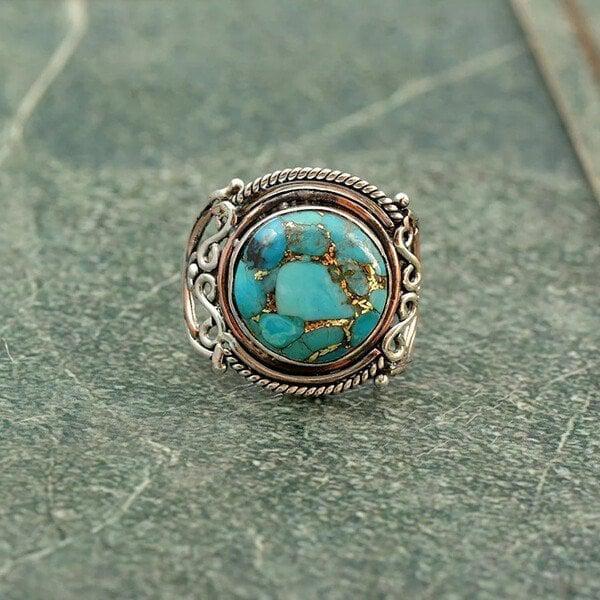 Boho Turquoise Ring - Image 2