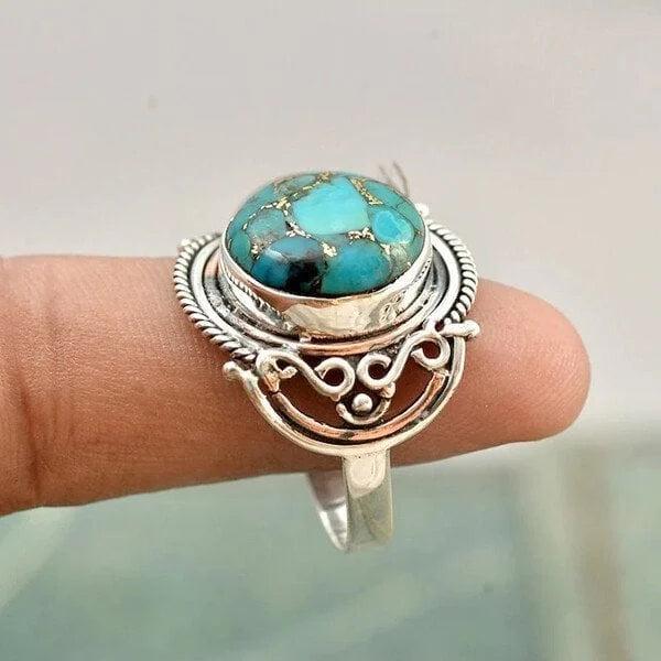 Boho Turquoise Ring - Image 3