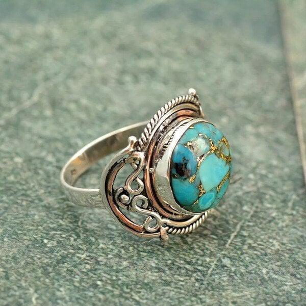 Boho Turquoise Ring - Image 4