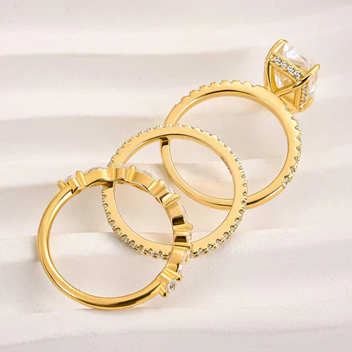 Jaily 3PC Wedding Ring Set - Image 2