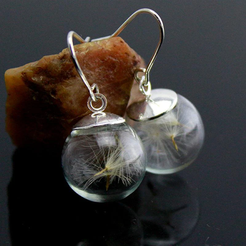 Dandelion Earrings in Silver - Image 2