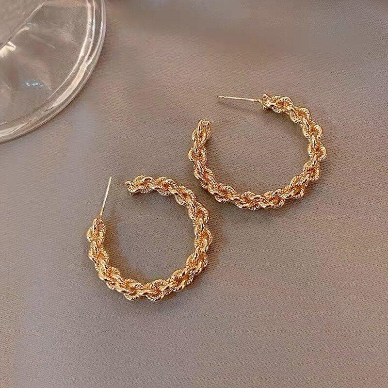 Gold and Diamond Earrings - Image 2