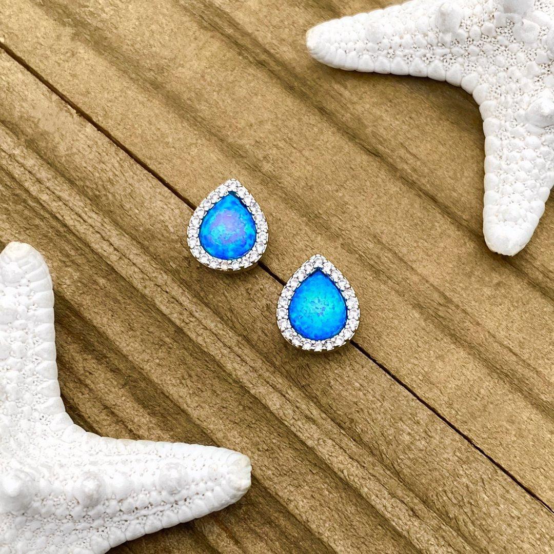 Opal and Silver Earrings - Image 2