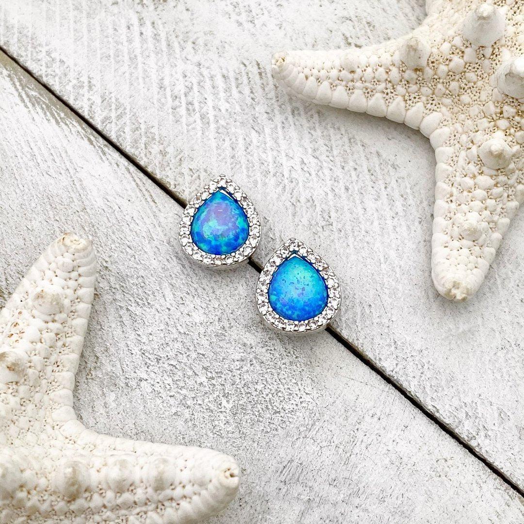 Opal and Silver Earrings - Image 3