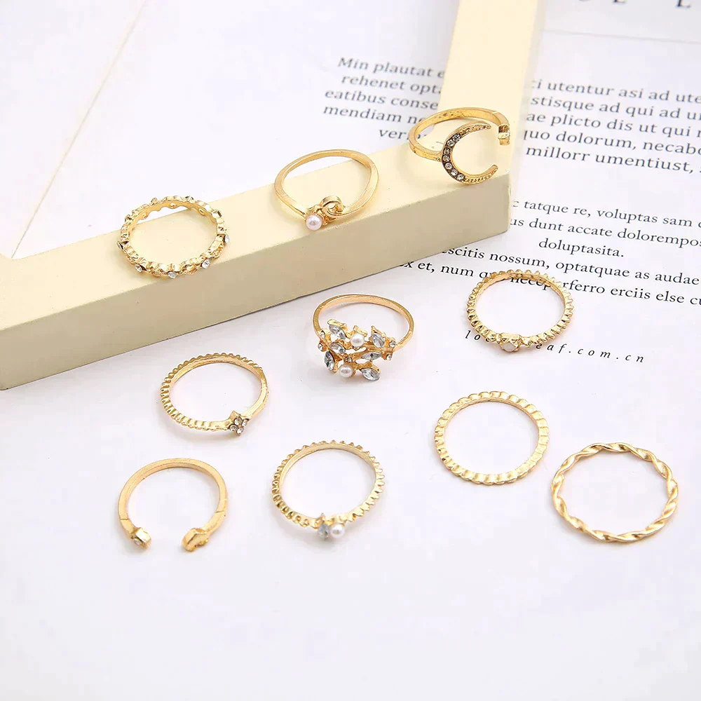 10 Pack of Bohemian Silver and Gold Plated Rings - Image 4