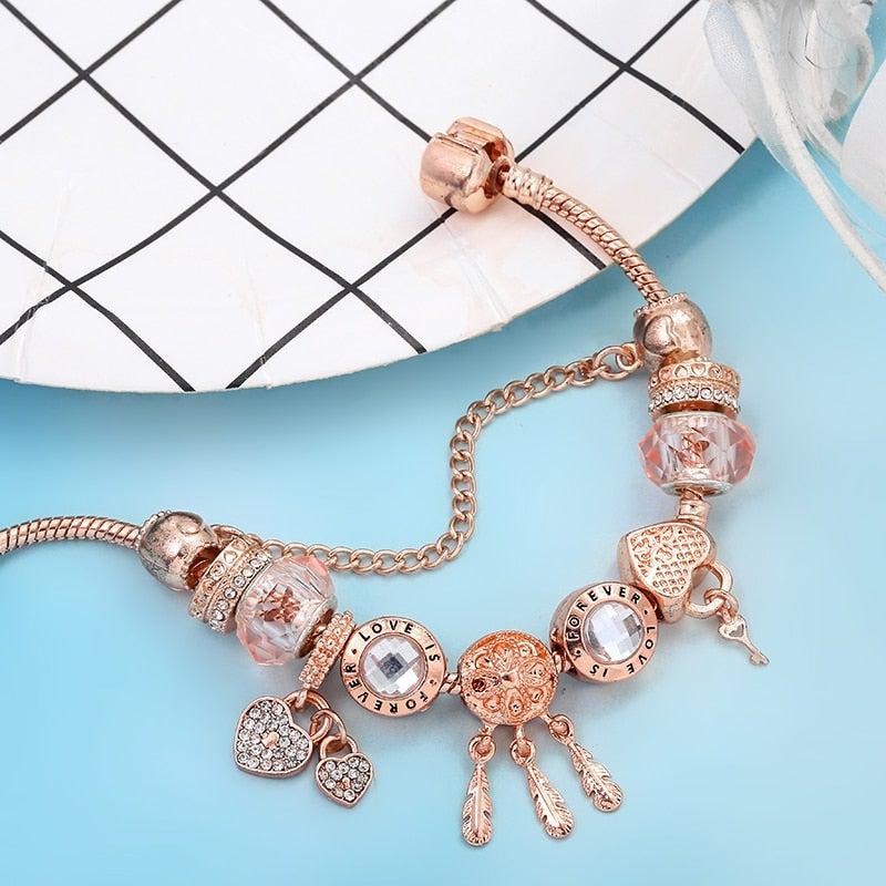 Rose Dreamcatcher Bracelet with Charms in Sterling Silver Included - Image 3