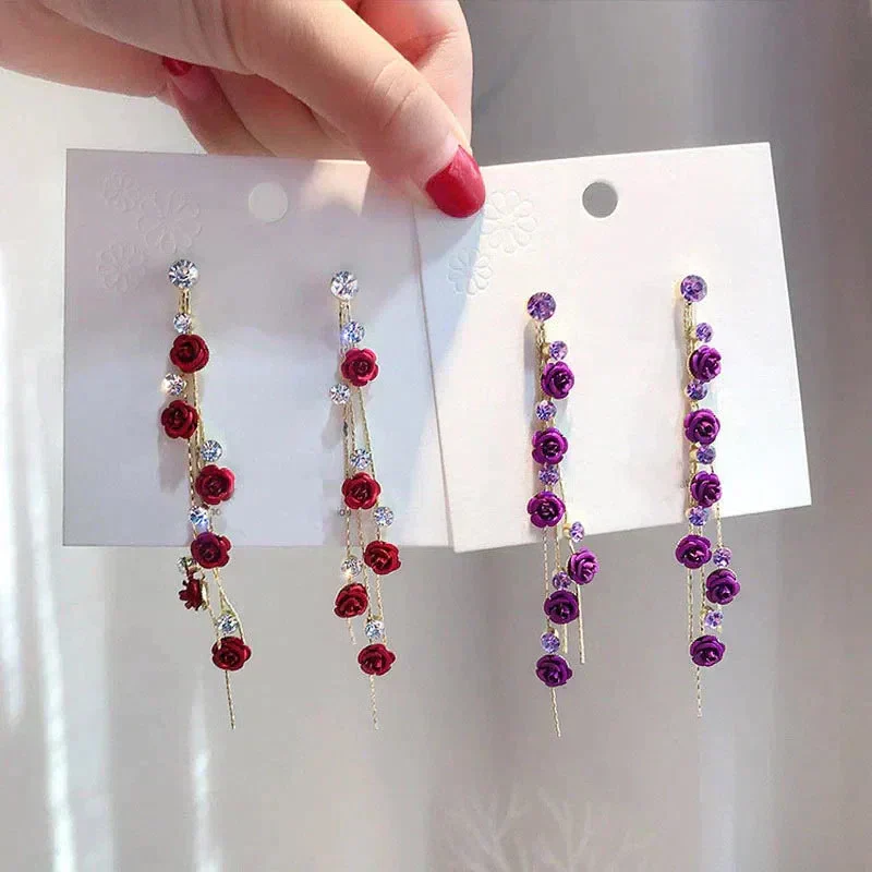 Rose Cascade Earrings - Image 2