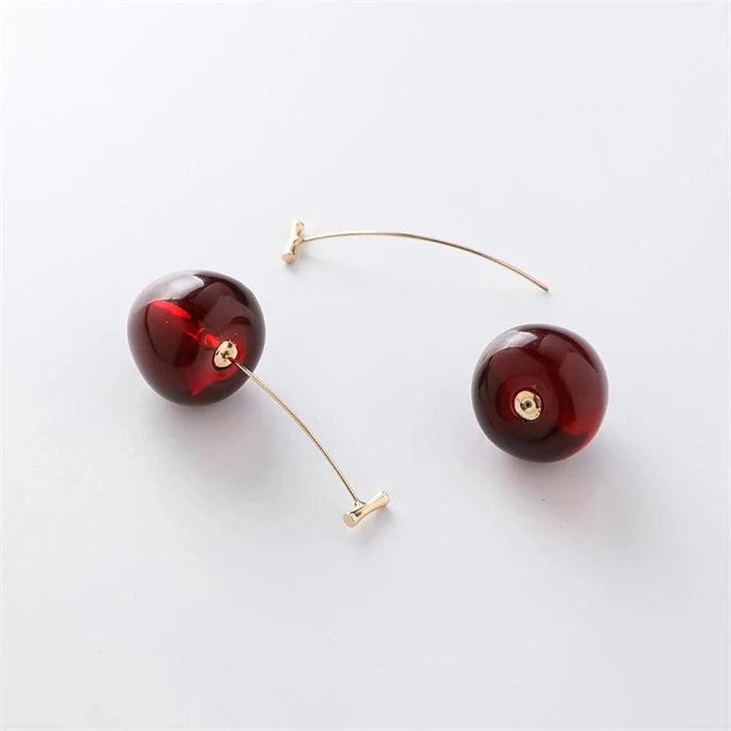 Red Cherry Luxury Earrings - Image 2