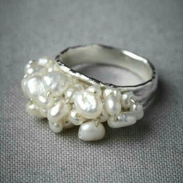 Vintage Baroque Pearl Ring