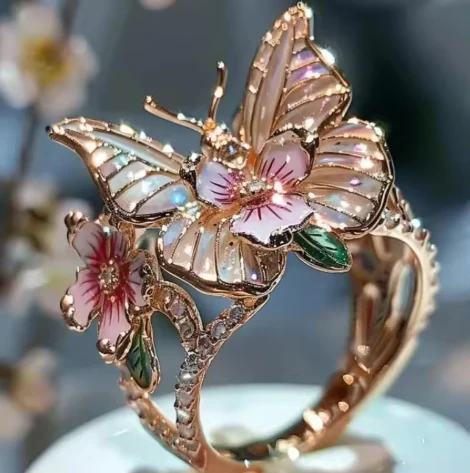 Vintage Golden Prifddinas Floral Ring - Image 2