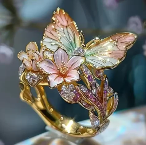 Vintage Golden Prifddinas Floral Ring - Image 9
